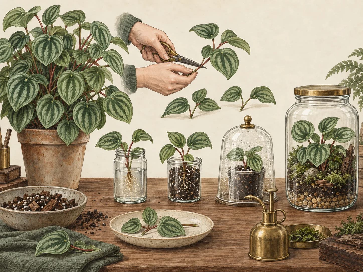 Propagating Cuttings for Terrarium Jars